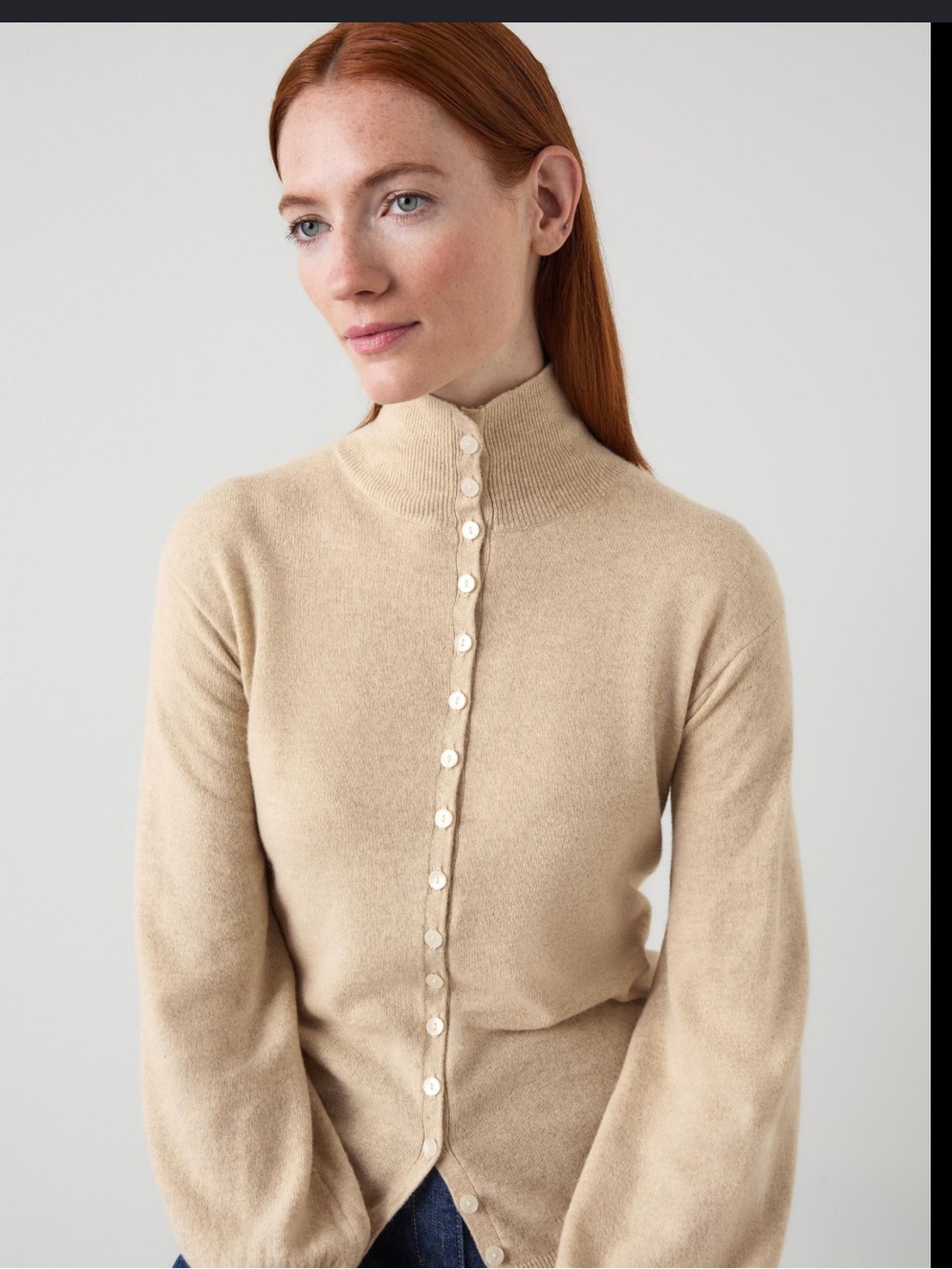 LK Bennett Alice Merino Wool Button Up Cardigan Sweater- size XXS